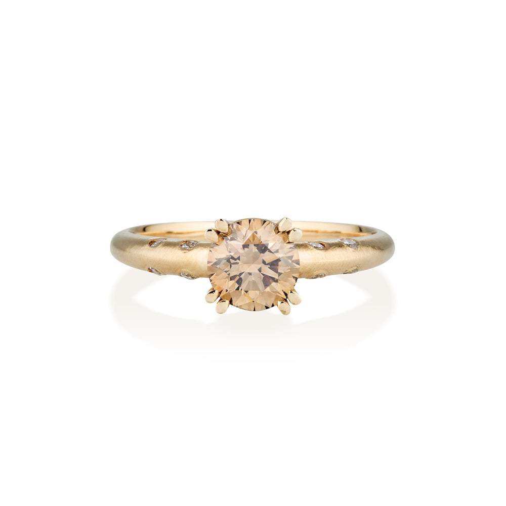 Cognac Diamond Ring | Ziv