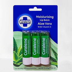 Curalene Aloe Vera Lip Balm Stick Pack 3