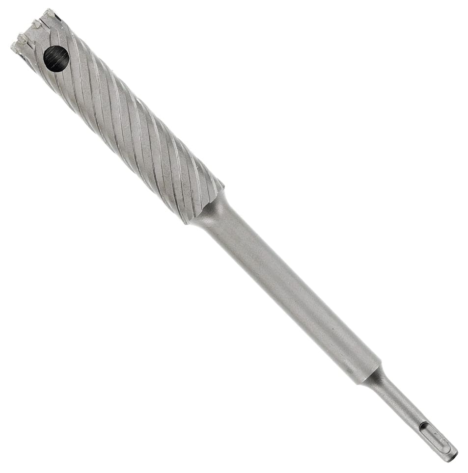 Individual Diablo 1-1/8 inch SDS-Plus rebar cutter with industrial carbide tips and optimized flutes for drilling through rebar-embedded concrete.