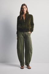 FELIX ZIP CASHMERE CARDIGAN - MOSS - WORLD OF NOMADS