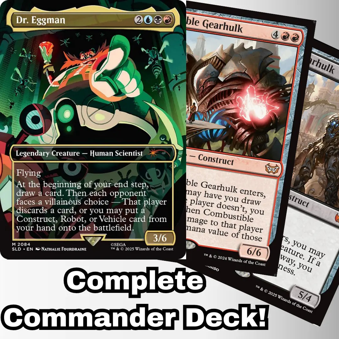 MTG Commander Deck EDH Deck Dr. Eggman 100 Magic Cards Custom Deck Constructs Robots Vehicles Artifacts Moonveil Games
