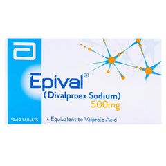 Epival Tablet 500mg – Divalproex Sodium for Epilepsy, Bipolar Disorder & Migraine Relief