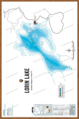 FCRBC99 Lorin (Airplane) Lake - Wall Map - Backroad Maps