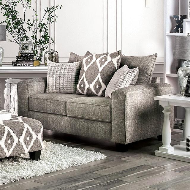Basie Gray Love Seat - Sweet Furniture (Columbus, Ohio)
