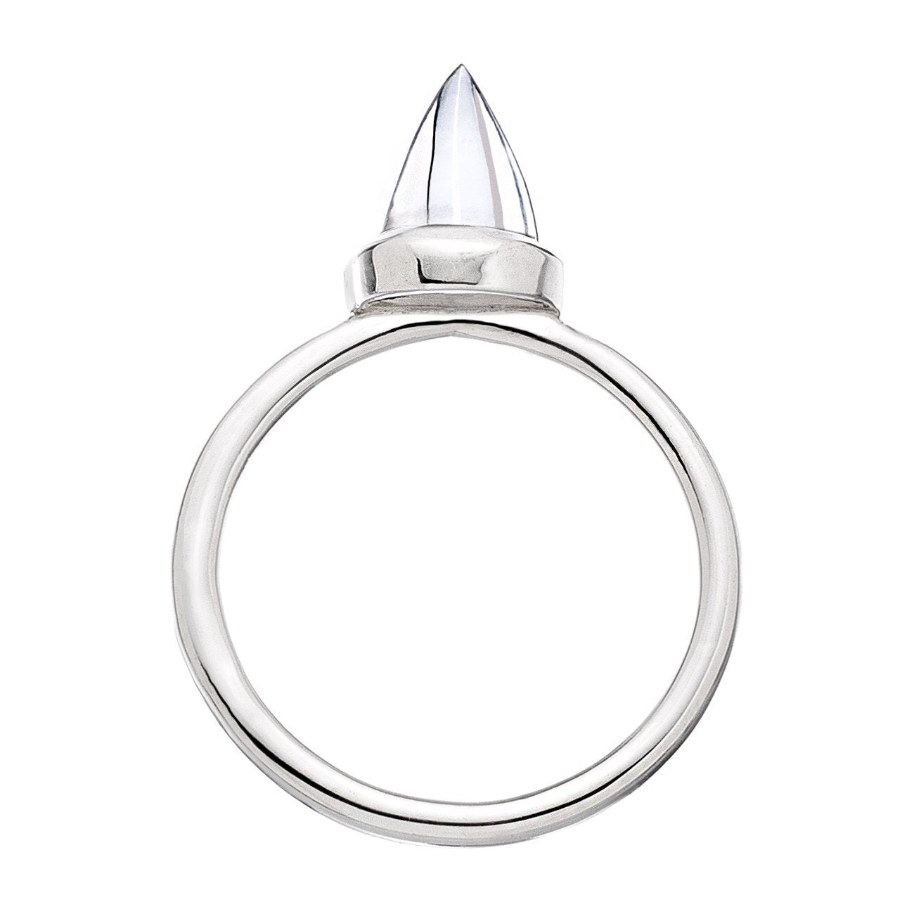 Gemstone Bullet Ring - Crystal Quartz/WG