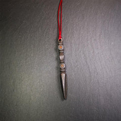 This handmade Dorje Phurba was crafted by Tibetan craftsmen from Hepo Town, Baiyu County, Tibet,known for its renowned Tibetan handicrafts. The upper part is a vajra, and the lower part is a phurba. Copper dots is inlaid on the waist of the phurba