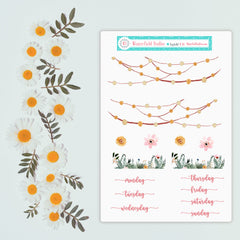 Garden Lights - Art Deco & Functional Stickers - Fits Kikki K B6 Planners