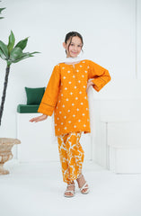 Gurya Shernaz Raya by Amna Khadija Embroidered Cotton Stitched 3 Piece Suit - GSRE-01 - AM26GSRE - Orange - Festive Collection