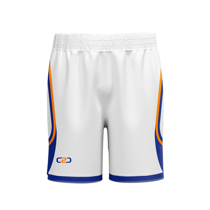 Custom Dodger Basketball Shorts Above Knee Front View