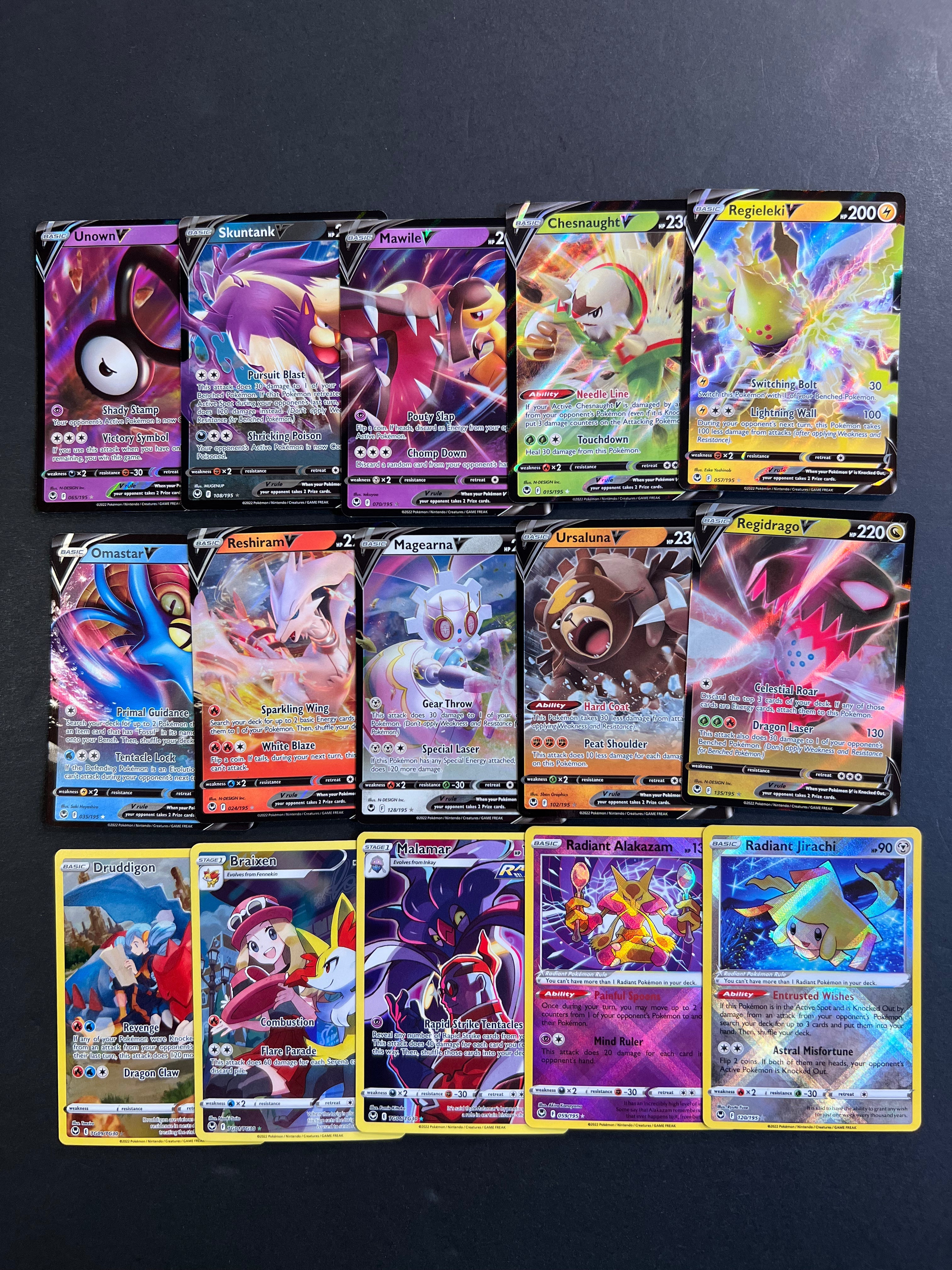 Pokemon Silver Tempest Complete Reverse Holo Card Set - 144 Cards + 15 Radiant and Ultra Rare V Cards!