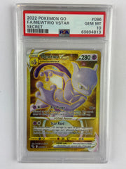Mewtwo VSTAR Pokemon GO 086/078 Gold Secret PSA 10