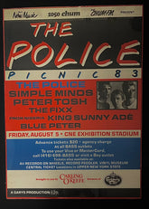The Police Toronto Picnic 1983 The Police, James Brown, The Fixx, King Sunny Ade Picnic CNE Stadium