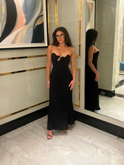 Christopher Esber Sculptured pleated rib dress - black
