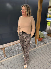 Hortensia® | Brown leopard pants