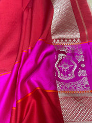Champagne Gold Banarasi Kora Silk Handwoven Saree