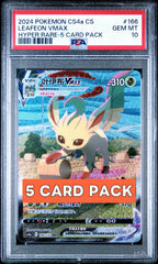 PSA 10 Leafeon VMAX HR 166/132 Simplified Chinese(5 CARD PACK)