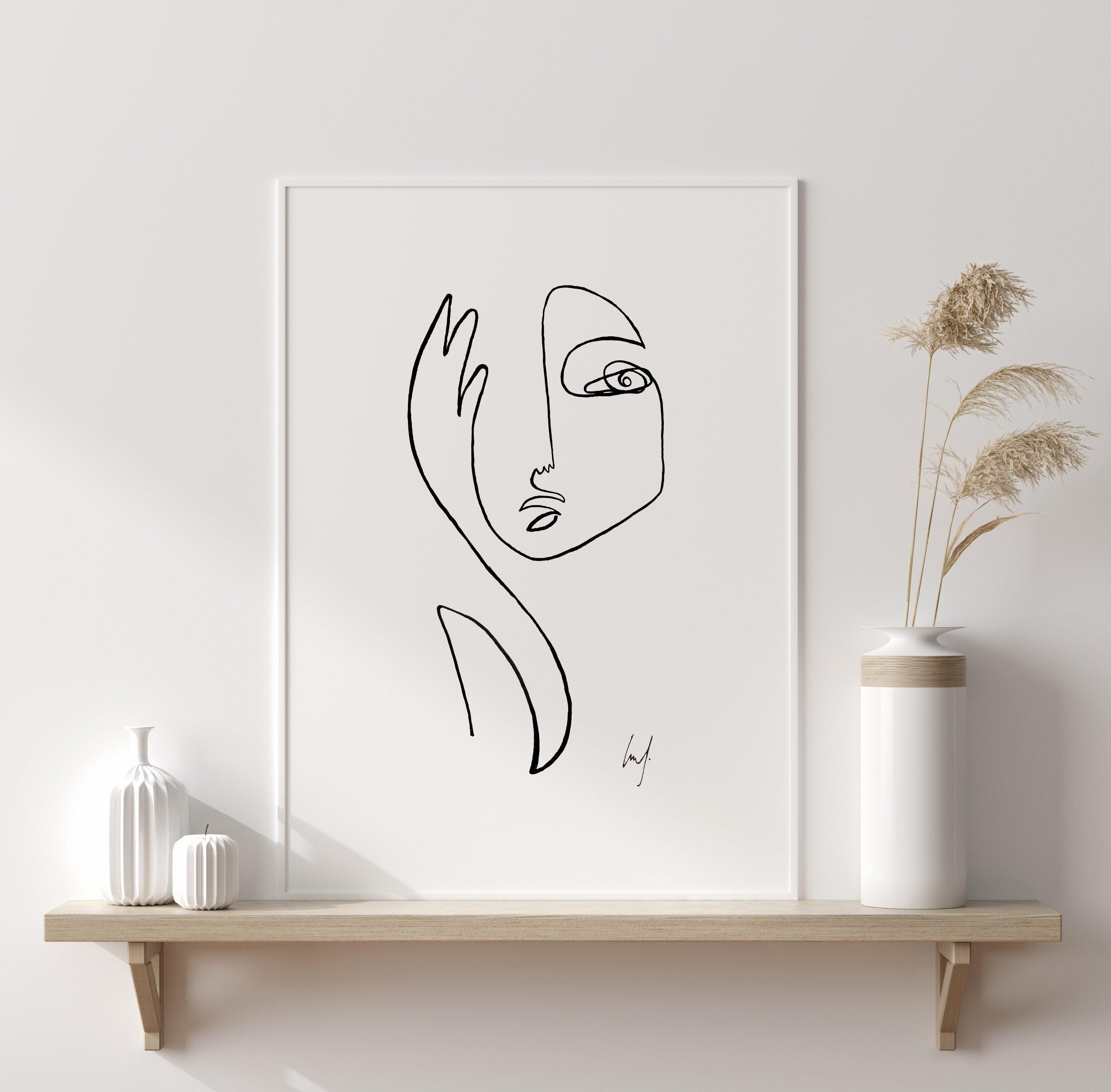 Kunstdruck - ART LINE - WHERE AM I Kunstdruck Leo la Douce