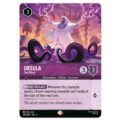 Ursula - Sea Witch 208/204 card from the Lorcana set Fabled