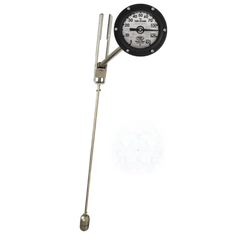 ME930AMC-84 (Marshall Excelsior) Accu-Max DOT Float Gauge w/ 4 Classic Dial, 84, Angle Mount