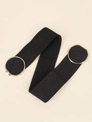 Ceinture irisée à boucles rondes en spirale - Noir - 2