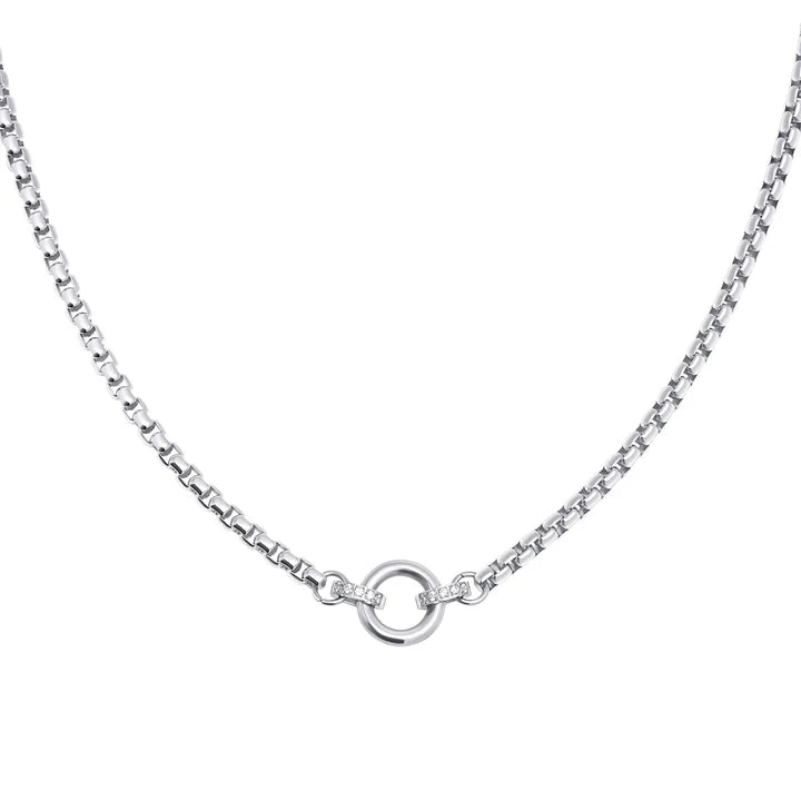 COLLIER "TRINA" 19" ARGENT