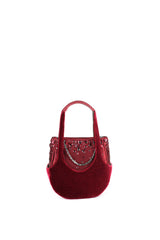 EJIAH 17 DUETTO - SATIN/CRISTAUX SWAROVSKI BORDEAUX ET VELOURS