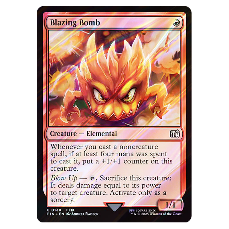 Blazing Bomb 0130 card from the Magic The Gathering set Universes Beyond - Final Fantasy