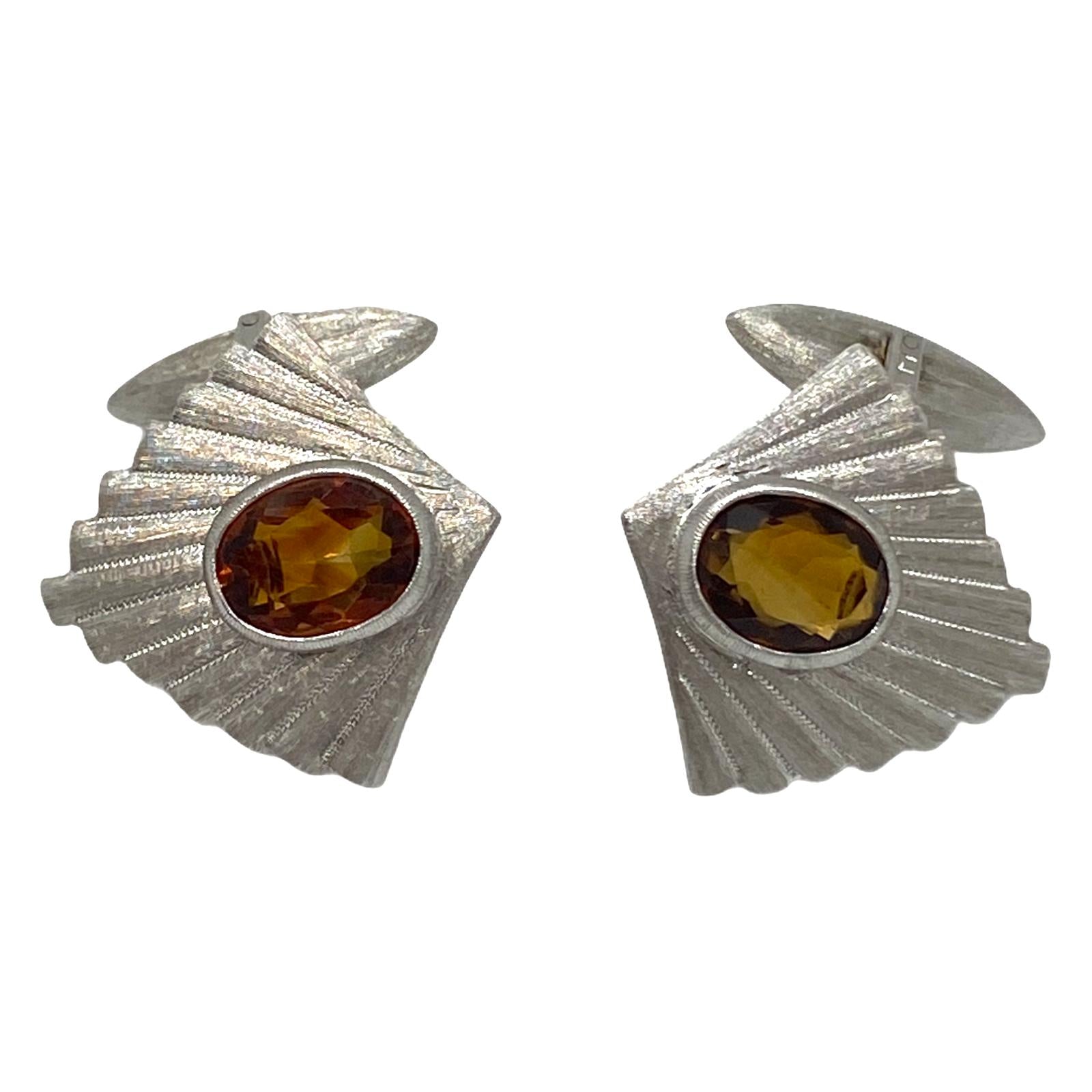 Mario Buccellati Citrine 18k Gold Cufflinks