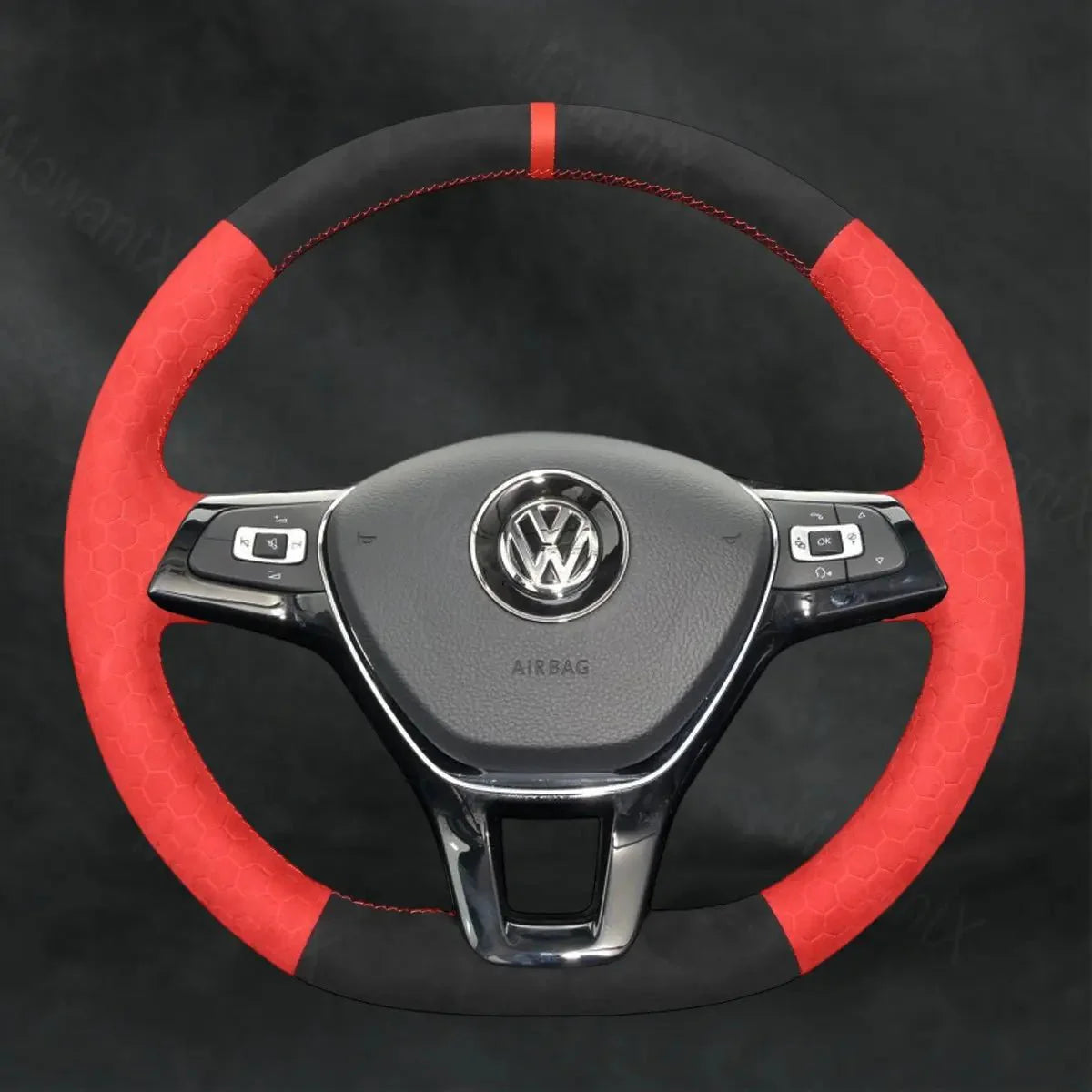 Steering Wheel Cover For Volkswagen VW Polo 5 Polo 6 2014 - 2021 - Mewantx