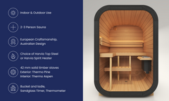 PlusLife Outdoor Mini Traditional Sauna 2.0