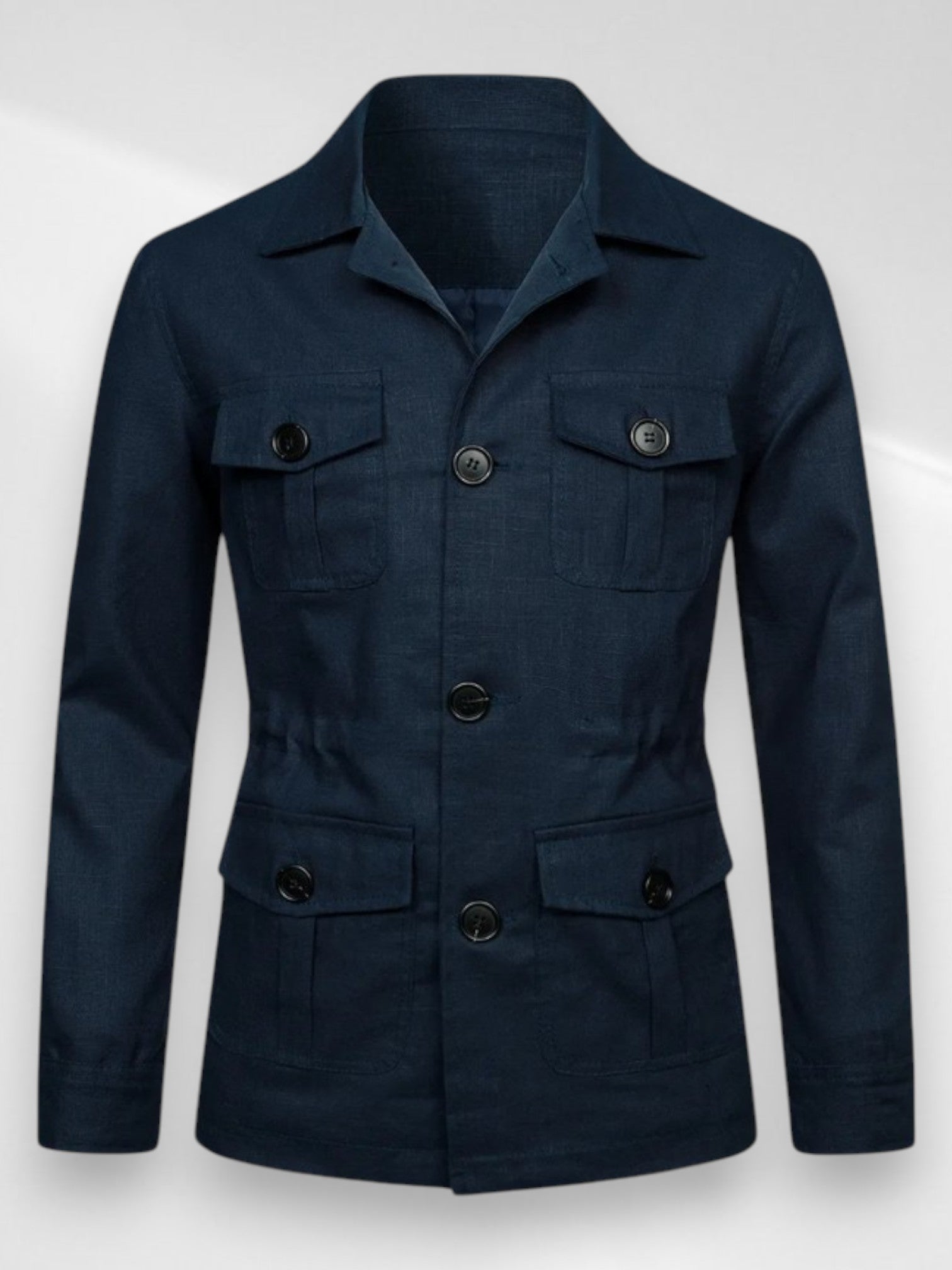 Multi Pocket Cargo Jacket met Comfortabele Pasvorm en Tijdloos Ontwerp – Lichtgewicht en Ademend voor Alle Seizoenen |Marineblauw