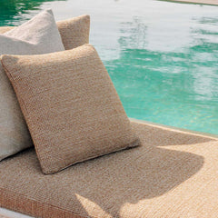 Tissu MUZZA Elitis bouclette outdoor effet lin quadrillé