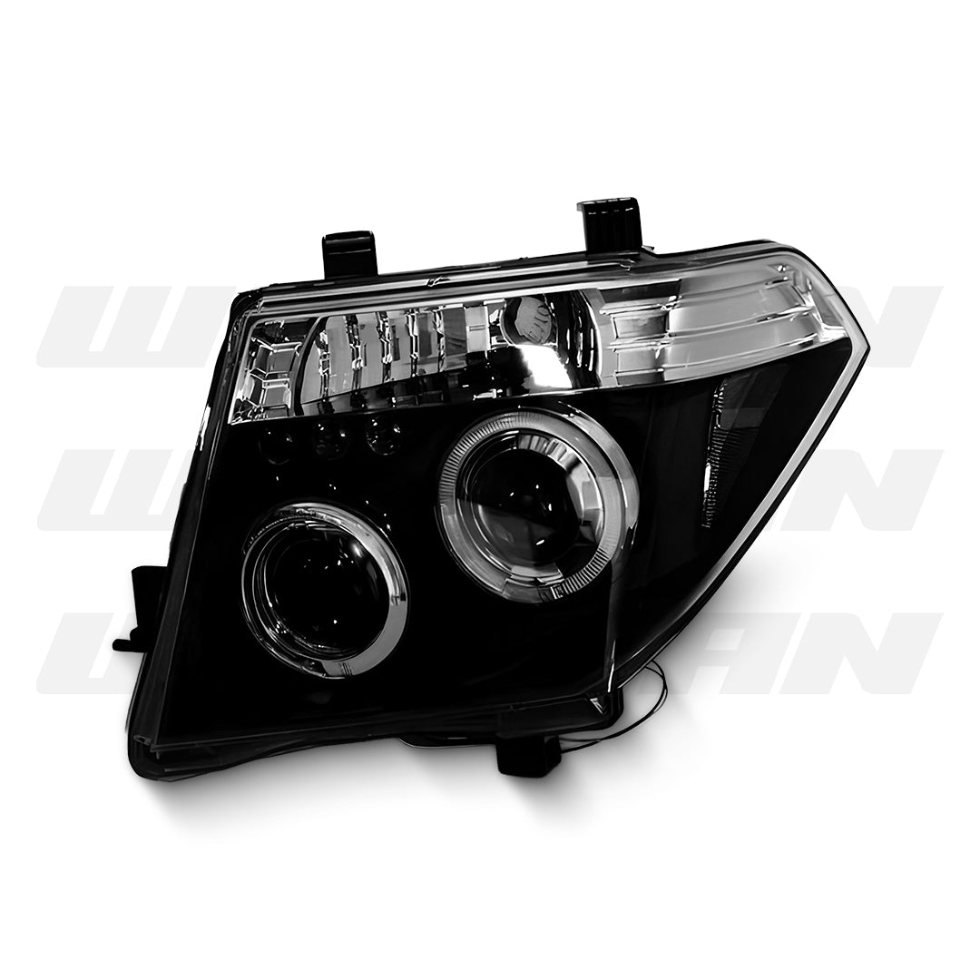 Nissan Pathfinder R51 (2005 - 2009) Black LED Angel Eyes Headlights LH + RH