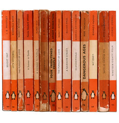 Collection of Orange Vintage Penguin Paperbacks