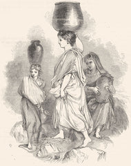 IRELAND. The Lakes of Killarney. Water-Carriers 1850 old antique print picture