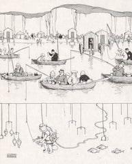 HEATH ROBINSON. The Margate fish thief. Fishing 1973 old vintage print picture