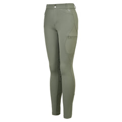 Hoof & Haute Women's Horse Riding Pants Side Zipper Pockets | Silicone Full-Seat Breeches | Equestrian Performance