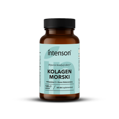 Kolagen morski Anti-Age z kwasem hialuronowym i witaminą C 500 mg, 120 tabletek - Intenson.pl