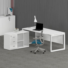 Milo Office Executive Desk (with Side Cabinet) - Office Store Office Furniture Manufacturer & Supplier Dubai