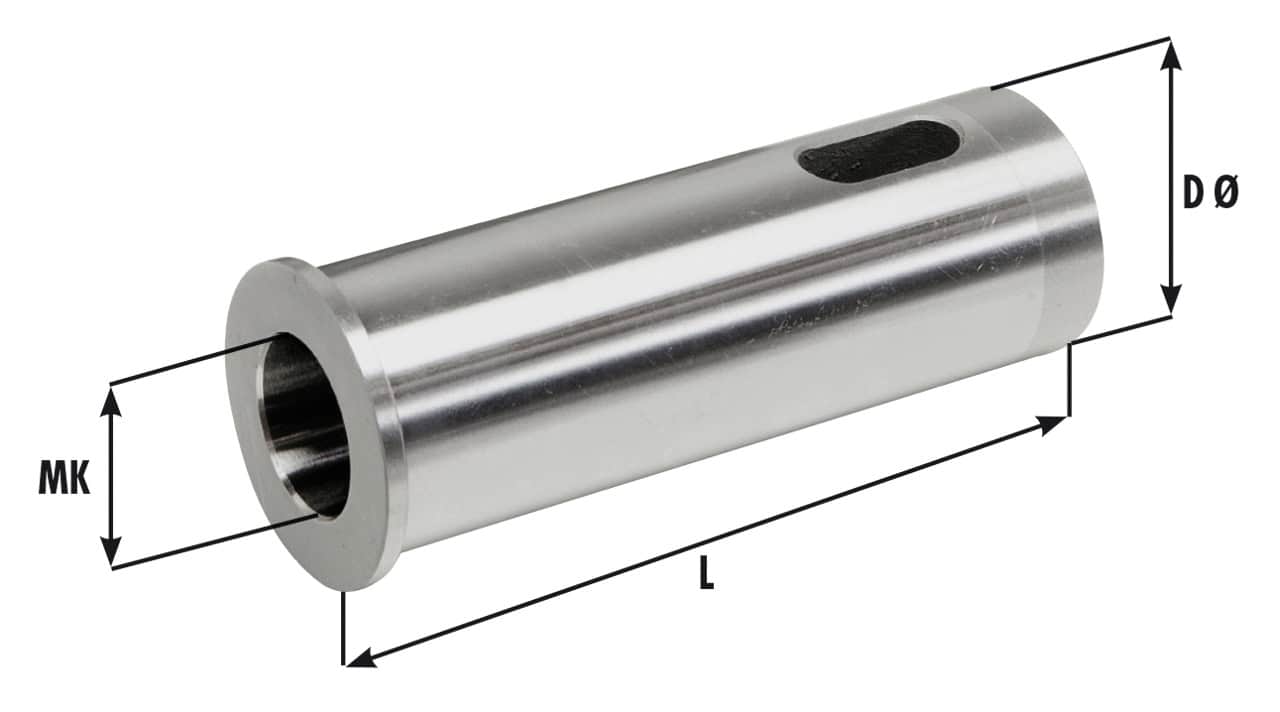Accessoire pour machine-outil Bernardo Douille MT pour dimensions D - MT 2, diam. 63 x 185 mm