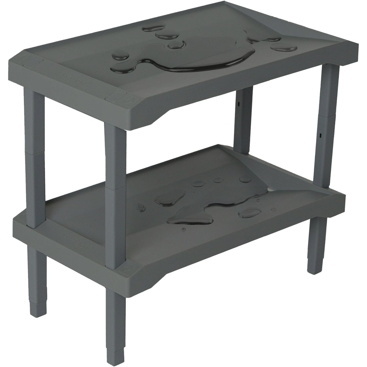 RAKABOT - Étagère de Rangement pour Chaussures, Bottes d'hiver et Bottes de Pluie avec Système de Récupération d'eau, Gris Anthracite - Fait au Canada - Simple Boutique