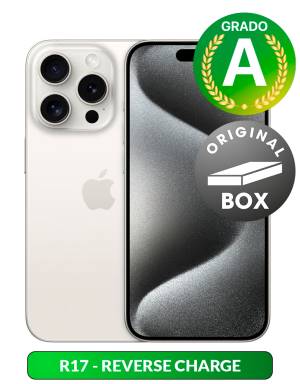 Apple iPhone 15 Pro 256GB 6.1" White Tit. Used Grado-A Original Box-0
