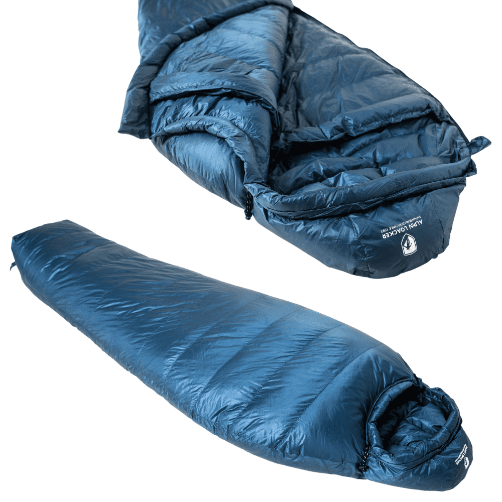 Down Pro 3 Jahreszeiten Schlafsack mit Daune von Alpin Loacker für Camping und Trekking