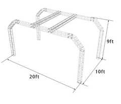 Trade Show Booth Trusses DJ Stage 20ftx10ftx9ft Aluminum Box Truss Exhibition