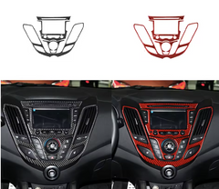 Carbon Fiber Center multimedia/Dash Trim – Hyundai Veloster (2012–2017)