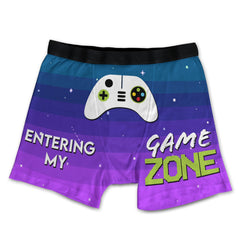 Entering My Gaming Zone Over Print Men's Boxer Brief