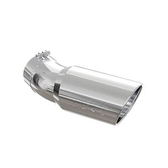 T304 Stainless Steel Tip; 6" OD; Angled Rolled End; 5" inlet; 15.5" length ; 30˚ bend