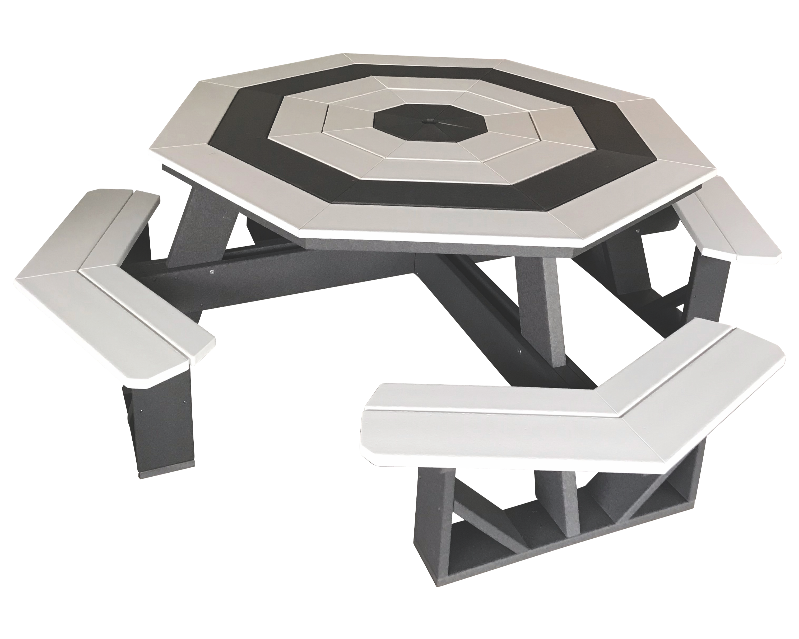 Tru 180 Octagonal Picnic Table in White Finish