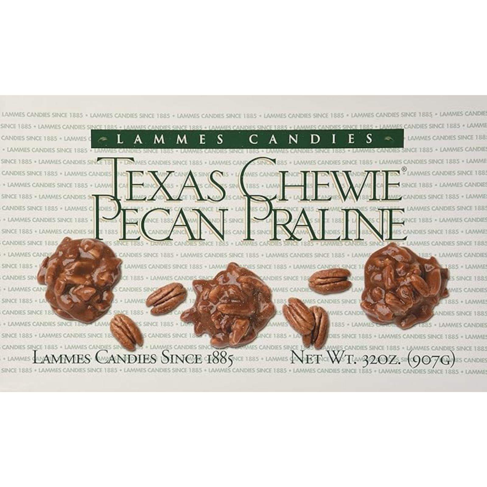 Lammes Candies Texas Chewie Pecan Pralines, 32 Oz Box