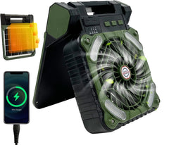 Ventilateur de Camping Solaire Portable avec Éclairage LED 0